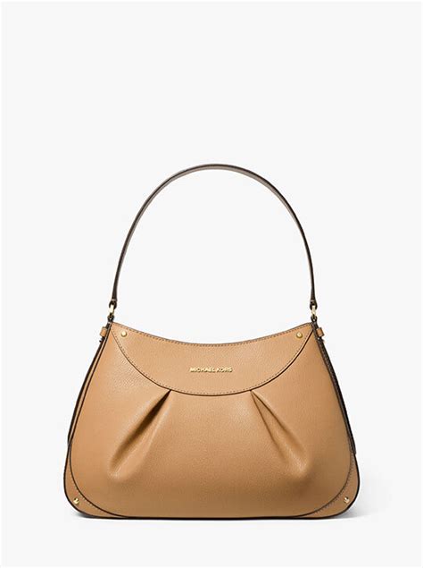 enzo michael kors|Enzo Medium Pebbled Leather Shoulder Bag .